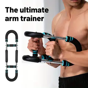 Father's Day Gift Arm Trainer Chest Exercise for Men Detachable Portable Spring Resistance Home Fitness Equipment Tricep Press Machine Strength Training Accessory