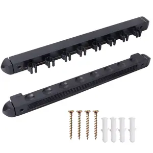 2-Piece 8 Billiard Pool Cue Stick Wall Rack,  Wall Mounted Holders (4 Colors)