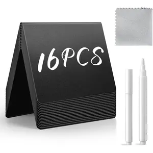 16 count Mini Chalkboard Signs for ,  Labels for Party Buffet,  and Reserved Table Signs,  Signs for Party Buffet, Easy to Write and Wipe Out, Catering Supplies Buffet Display