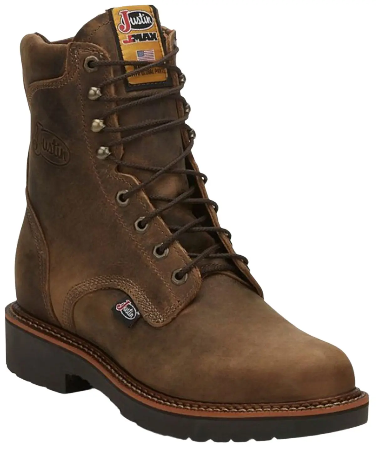 Justin Men's Men'S J-Max 8" Blueprint Lace-Up Eh Work Boot Soft Toe - 440