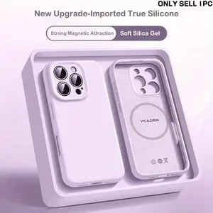 Premium Magnetic Silicone Soft Protective Case with a Raised Lens Protection Design, Featuring a Smooth Arc Edge for a Minimalist And Elegant Look, Suitable for Apple for iPhone 17ProMax 17Air 17 16 15 14 13 Pro Max Plus