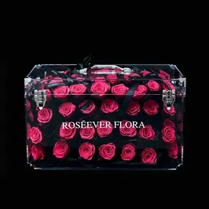Luxury Hot Pink 60 Preserved Rose Box