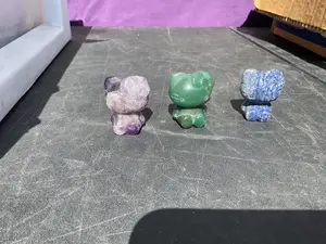 Natural crystal Hello Kitty figure