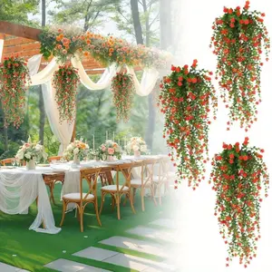 3 Pcs Artificial Hanging Plants Fake Eucalyptus Vine Simulated Green Plants for Party Wall Decor Beauty & Personal Care