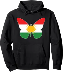 Patriotic Kurdish Butterfly Head Kurdish Freedom Pullover Hoodie - Alexandriaro Shop 92B0FJMTHKP9