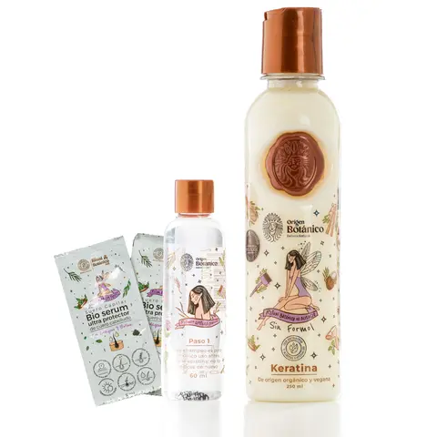 Ritual Botanico Keratina Organica 250 ML 8.5 fl oz Organic Relaxer for Hair Natural Keratin Kit Home Use Gentle Care
