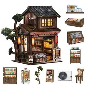 DIY Book Nook Kit, Miniature House Model Set, 3D Wooden Puzzle, Building Set, Desk Decoration, Birthday Gift, Christmas Present, Home Decor