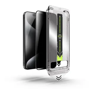 Screen Protector Privacy  Auto-Alignment Easy Installation Kit for iPhones Models, Tempered Glass 9H 3D Auto Dust removal, Anti-Scratch, Anti-Shock.