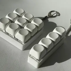 Mechanical Keyboard Keychain Fidget Toy Portable Durable Backpack Accessory Durable Button Perfect Adult Gift for Father