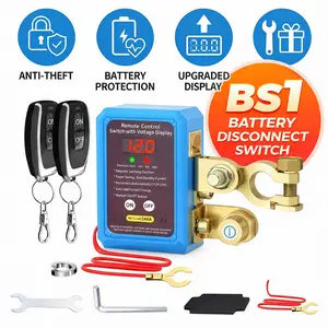 Same-day shipping！Upgraded Remote Battery Disconnect Switch 12V/24V 240A with Digital Voltage Display Anti-Theft Protection & Free Install Kit for Car/Truck/RV/Boat