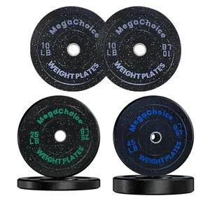 160LB Bumper Plates - 2-Inch Rubber Weight Plates for Precision Strength Training, Multiple Options Weights for Barbell, Gym Barbell Weight Set for Home & Commercial Use, (10LB+25LB+45LB)*2