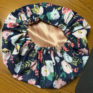 Creations By Shirifle Sunflower Satin Bonnet in Brown & Gold Protects Hair from Damage Frizz and Breakage Gentle on Curly & Straight Hair