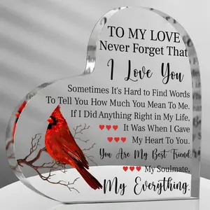 1pc, Romantic Gift, To My Love Acrylic Gift For Her Romantic Boyfriend Gifts Girlfriend Love Cute Gifts Ideas Anniversary Valentines Birthday Girlfriend Gift For Him Husband Wife Women Men