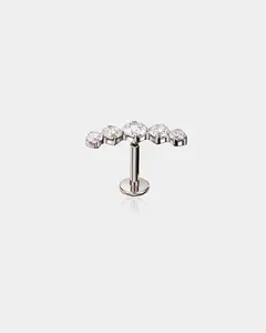 Arc CZ Threadless Push Pin Cartilage Stud
