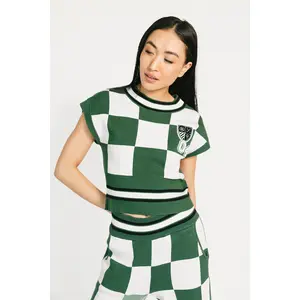 Kennedy Top - Green/White Checkered
