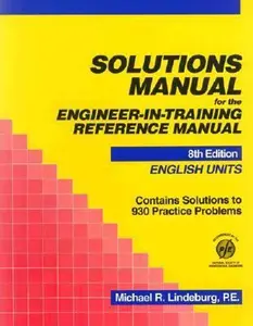 USED-Solutions Manual for the Engineer-In-Training Reference Manual: English Units by Michael R. Lindeburg (Paperback)