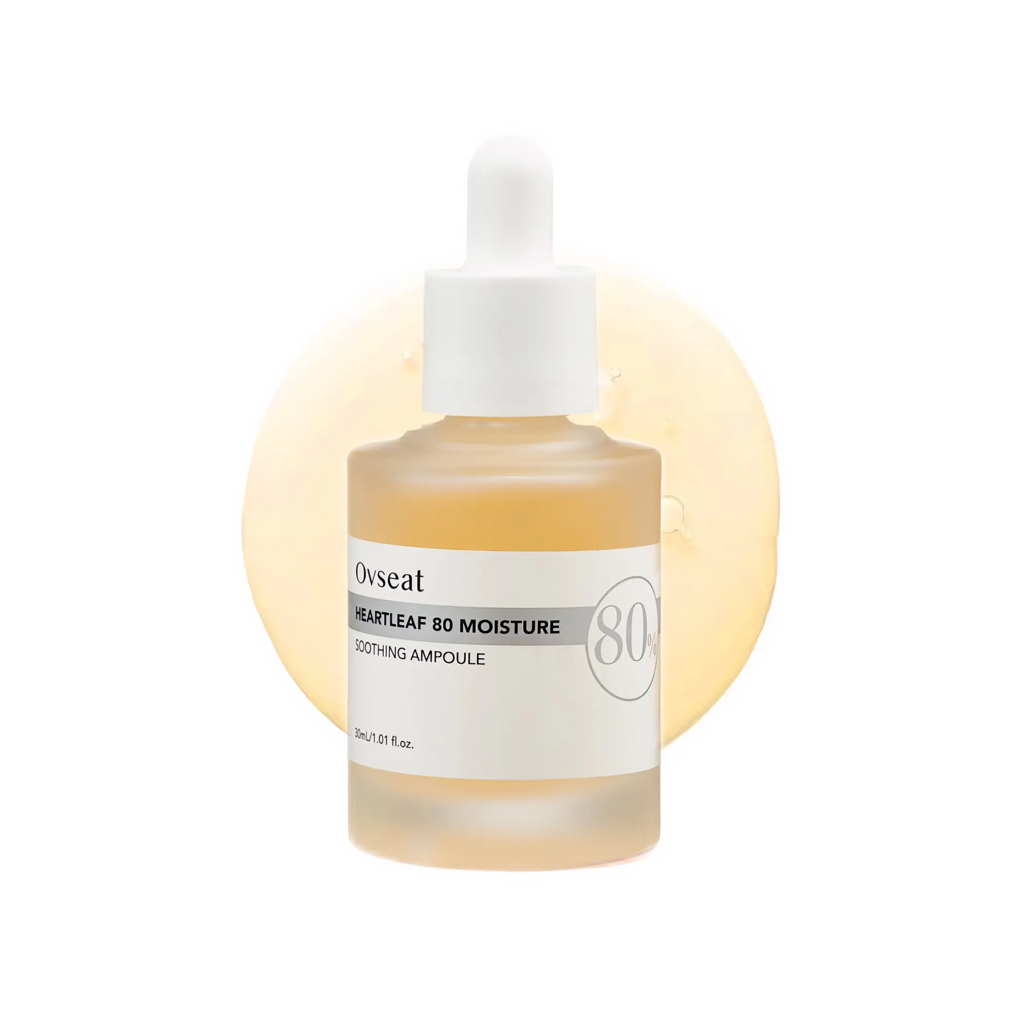 【Ovseta】 Heart Leaf 80% moisturizing and soothing ampoule, calming and soothing allergic skin, moisturizing and enhancing agent, daily care and skin care