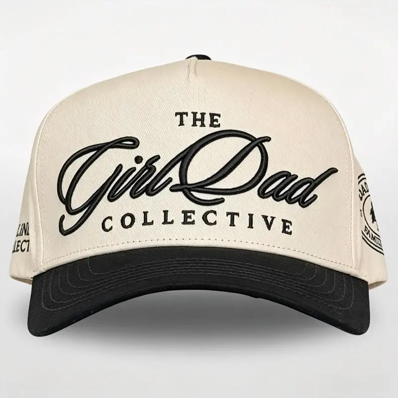 Vintage Embroidered Script 2-Tone Snapback Trucker Hat - Unisex 90s Dad Aesthetic Men's Hats, Adjustable Casual Easy Styling Family Birthday Gift, Retro 90s Streetwear Fashion Accessory