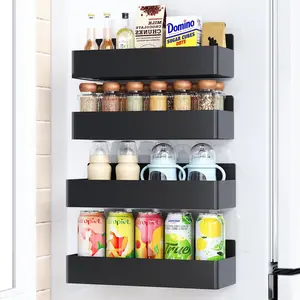Magnetic Spice Storage Rack Organizer for Refrigeratorand Oven, Fridge Organizers and Storage,Metal