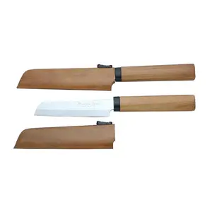 Kanetsune KC076 Kamagata Paring Knife 3.625" – 420J2 Steel, Sheepsfoot Blade, Wild Cherry Wood Handle, Wooden, Knives