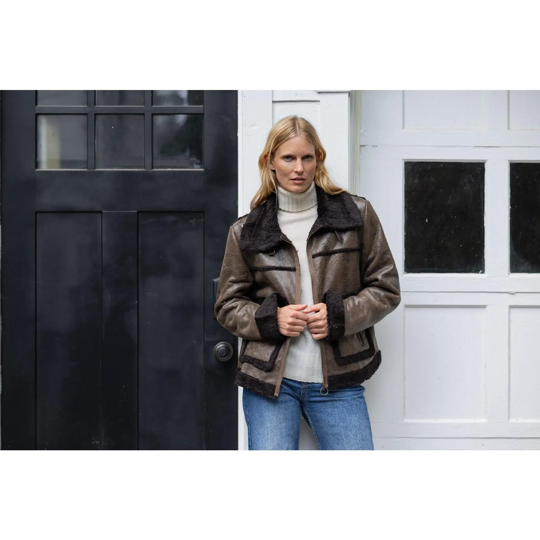 Olivia Faux Leather Jacket