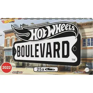 Hot Wheels 2022 Boulevard 25-Car Factory Set Premium 1:64 Scale Diecast Model Cars