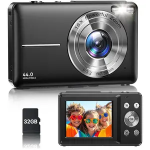 1080P Digital Camera with SD Card, 16X Digital Zoom, Pocket-Sized Portable Point and Shoot Camera for Teenagers, Students & Adults, Tech Gadgets for Gift