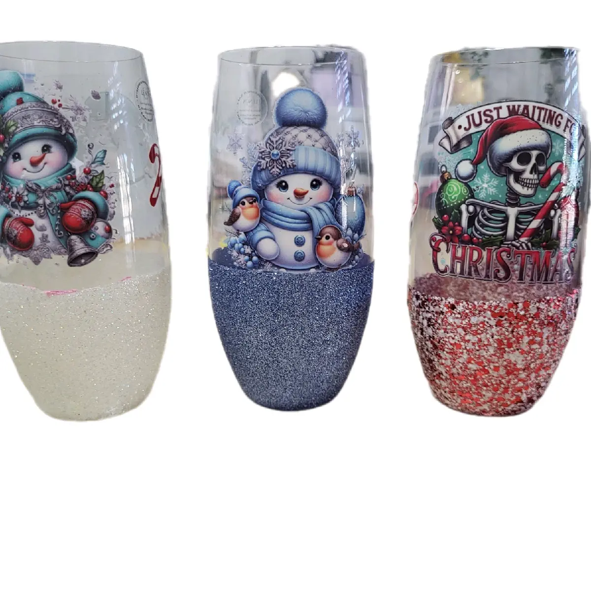 Festive Christmas Drinking Glass for Holiday Parties - Drinkware