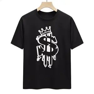 MoodTees American Street Style Crown Dollar Graphic T-Shirt – Bold Money Print Tee, Men’s Crew Neck Short Sleeve Shirt, 100% Cotton, Soft Breathable Fabric, Comfortable Relaxed Fit, Trendy Urban Streetwear, Perfect for Everyday Wear, Parties, Gifts