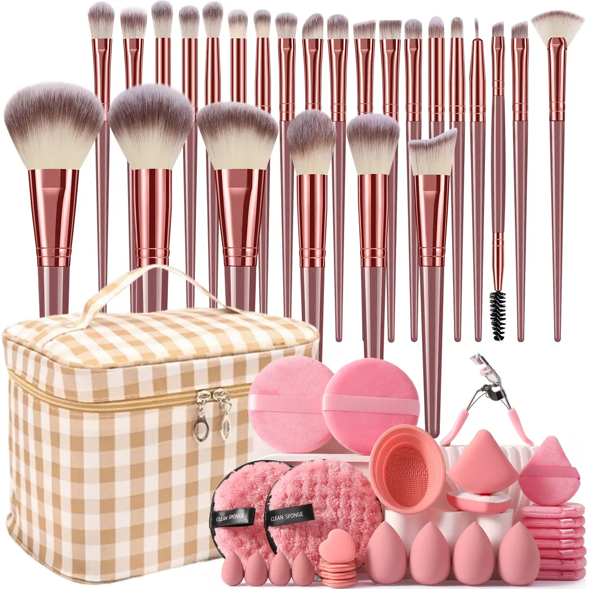 Multicolor - Smoke Powder + Plaid Storage Bag