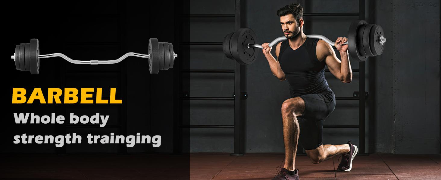66LB Curling Bar & Dumbbell Set – 2-in-1 Home Workout Essential 66LB Curling Bar & Dumbbell Set – 2-in-1 Home Workout Essential