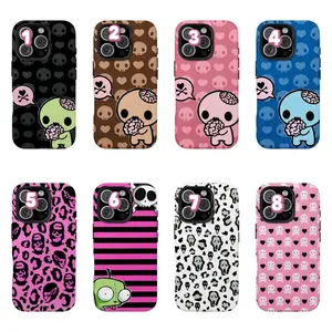 Kawaii Emo Zombie Tough Phone Case, Compatible with iPhone X, 11, 12, 13, 14, 15, 16, 17 Cute & Trendy Gift Idea for Any Occasion