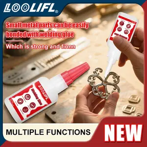 Loolifl Transparent Super Glue, 50g X 2 Pieces, Quick Repair Adhesive for Projects, Durable and Strong Bonding Agent