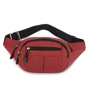 Versatile Crossbody Bag for Men & Women Lightweight Canvas Material with Multiple Zipped Pockets Ideal for Outdoor Cycling Running and Casual Outings