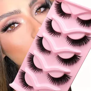 Wispy Cat Eye False Eyelashes – 5 Pair Pack