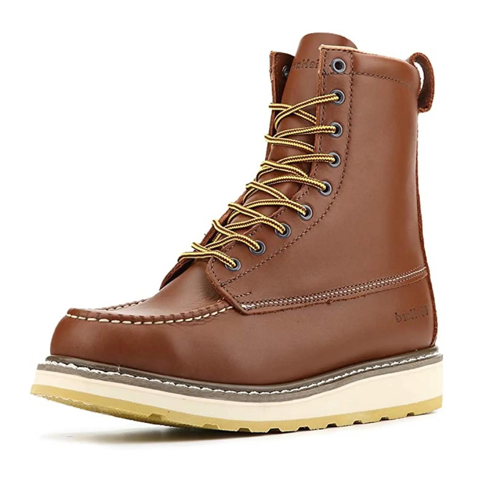 DieHard Men's 8" Soft Toe Work Boots, Full Grain Leather Work Boots, Slip Resistant, Breathable, Durable Rubber Outsole, Lightweight Boots for Construction, Warehouse, Farm & Industrial Work, Model 86994