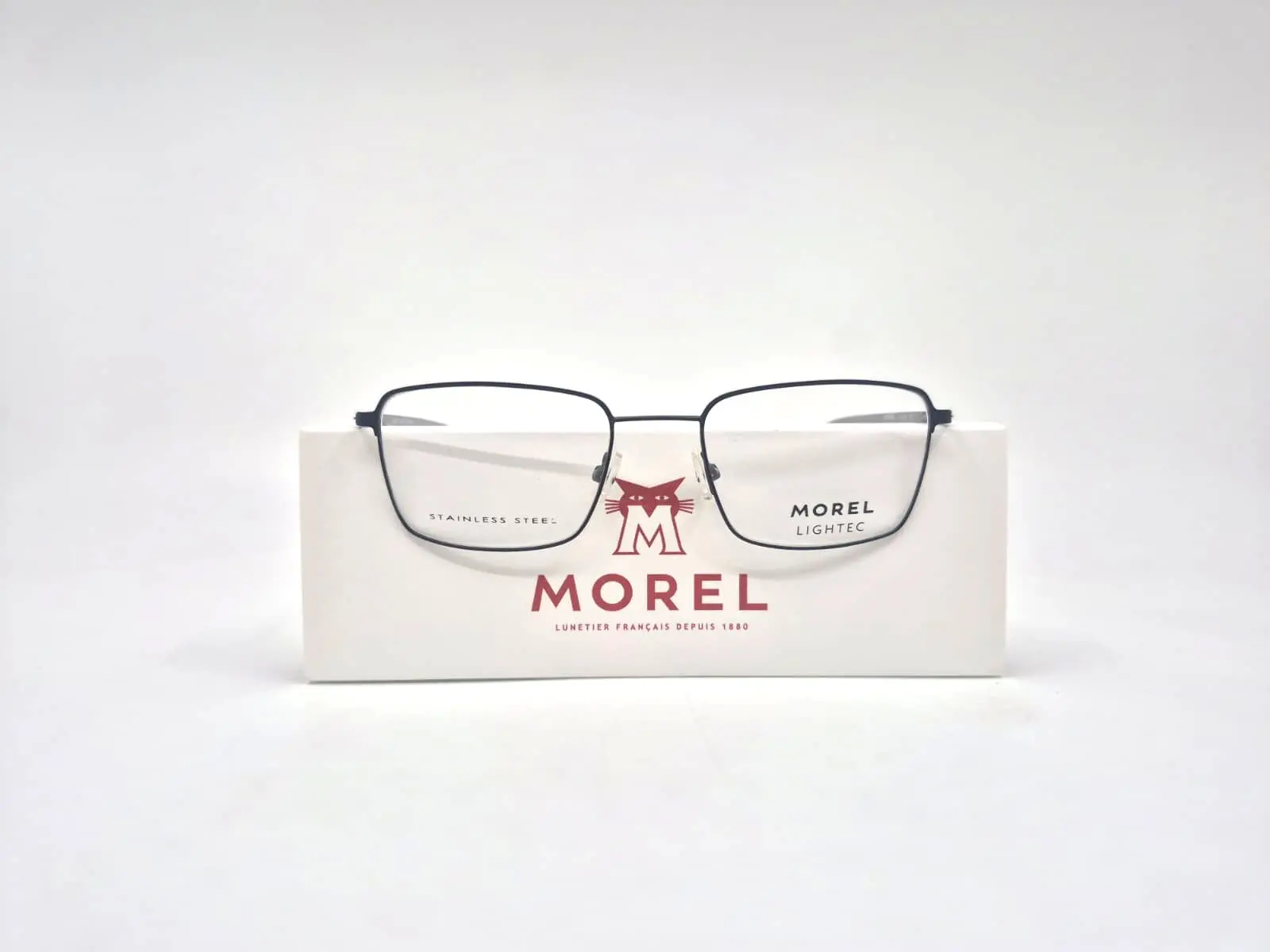 MOREL Lightec 30247L GN09 Unisex Prescription Eyeglass Frames, 54mm Matte Black-Silver, Stainless Steel, Adjustable, Made in France, Unisex Names