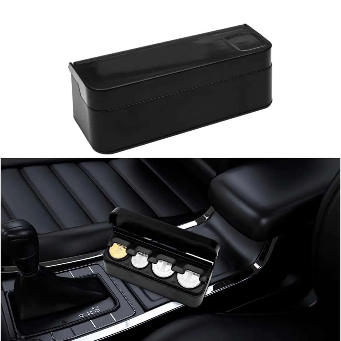 Coin Holder for Car, Auto Coin Change Organizer Money Dispenser A3