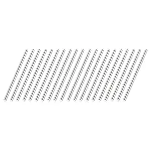 2mm x 50mm 304 Stainless Steel Solid Round Rod for DIY Craft - 20 count