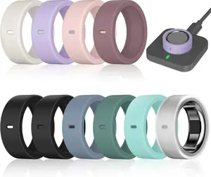 10 Pack Ring Cover Compatible with Oura Ring Gen 4/Oura Ring Gen 3 Horizon/Gen 3 Heritage, Surport  with Cover on, Anti-Scratch Elastic  Ring Protector for Men Women Working Out Gym