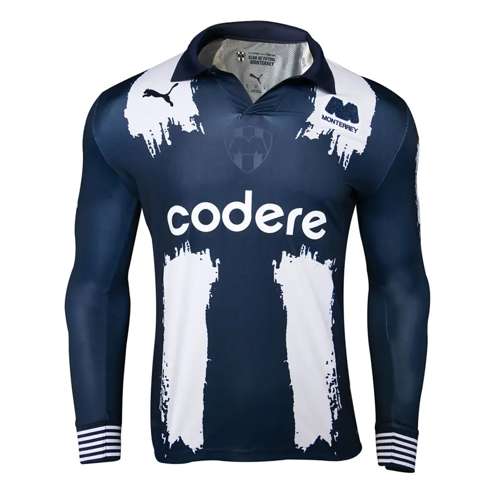 PUMA Mens C.F. Monterrey Edición Especial '25 Collared Long Sleeve Replica Jersey Soccer Cleats  - Blue