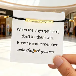 Inspire Bracelet Remember who the F you are/DONT LET THE HARD DAYS WIN - Elegant Design with Unique Patterns and Tone