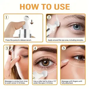 15ML All-Inclusive Brightening Eye Cream, Deep Moisturizing, Contains Retinol, Caffeine, Niacinamide, Peptides, Suitable for All Skin Types