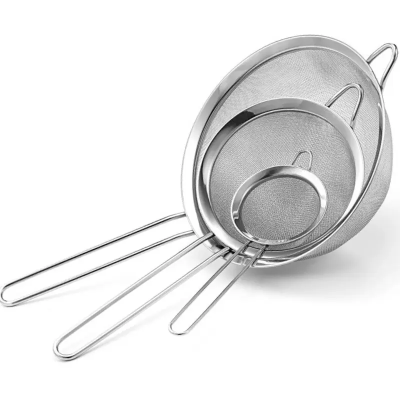 Set of 3 Mesh Strainers, Set include 3 mesh strainers 3 1/8", 5 1/2", 7 7/8"