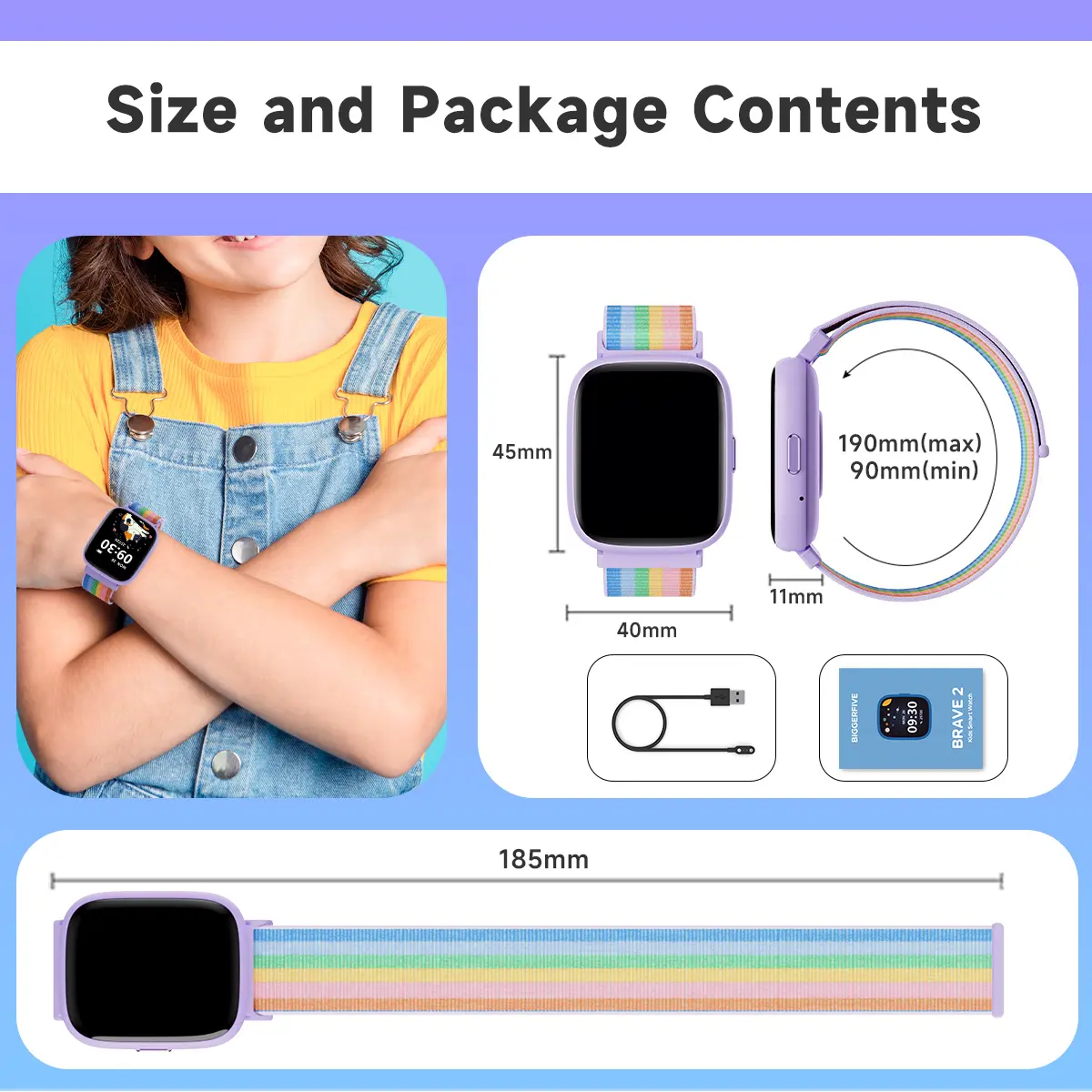 BIGGERFIVE Vigor-fitness Tracker Voor Kinderen – Stappenteller, Hartslagmeter, Slaapmonitor, Waterdicht En Met Handige Wekker!