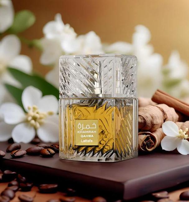Lattafa Khamrah Qahwa For Unisex Eau De Parfum Spray Vanilla Sweet Warm Spicy Woody Notes Premium Fragrance 100ml 3.4oz / 30ml 1.0oz