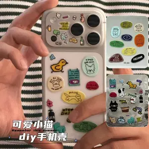 Korean INS-style Jelly Stickers Cute 3D Relief Decal Decorative Kawaii Stickers Mobile Phone Case DIY PC Waterproof Decals