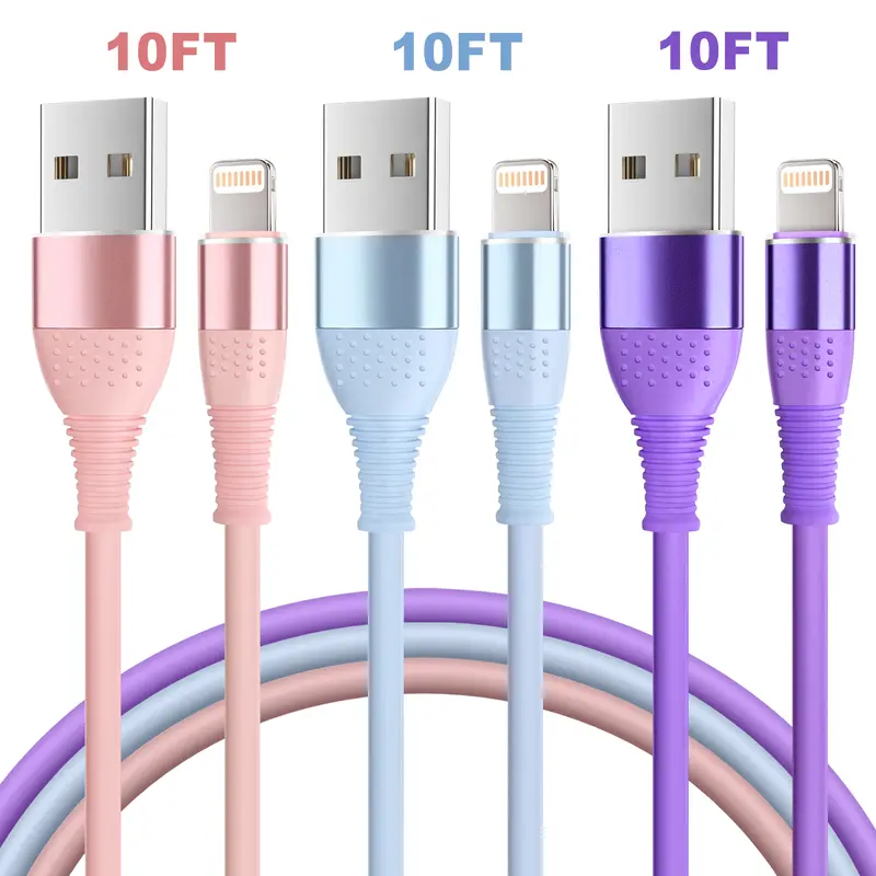 10FT Charging Cable For iPhone USB-A TO Lightning Charging Cable Compatible with iPhone 14/13/12ProMax/12Mini/11 Pro/XS Max/ XR/X/8/7/6Plus Phones