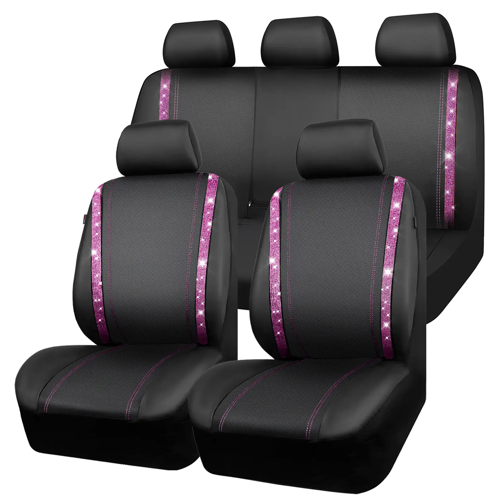 Pink Diamond Car Seat Covers-Full Set