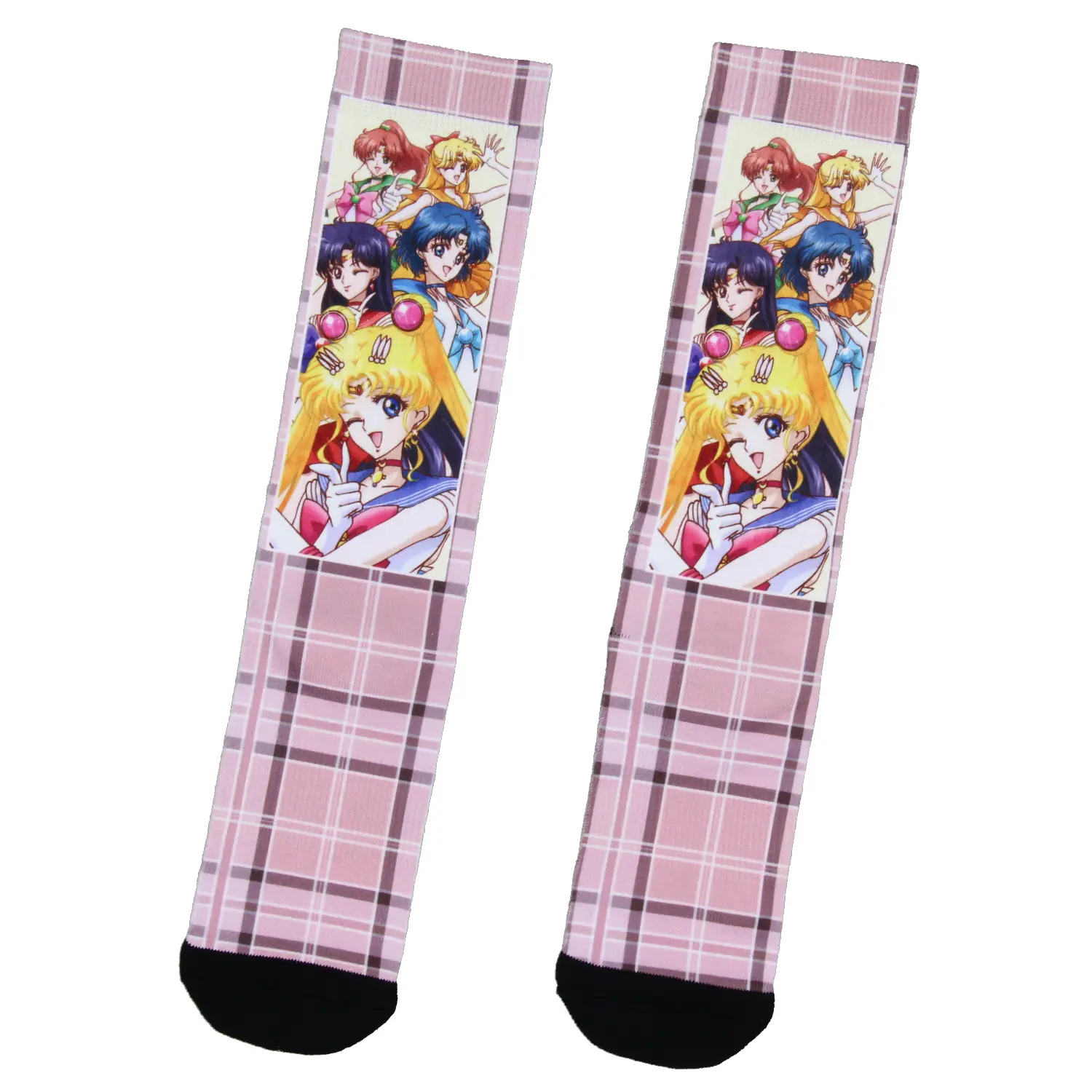 Pretty Guardian Sailor Moon Crystal Characters Sublimated Adult Crew Socks 1 Pair